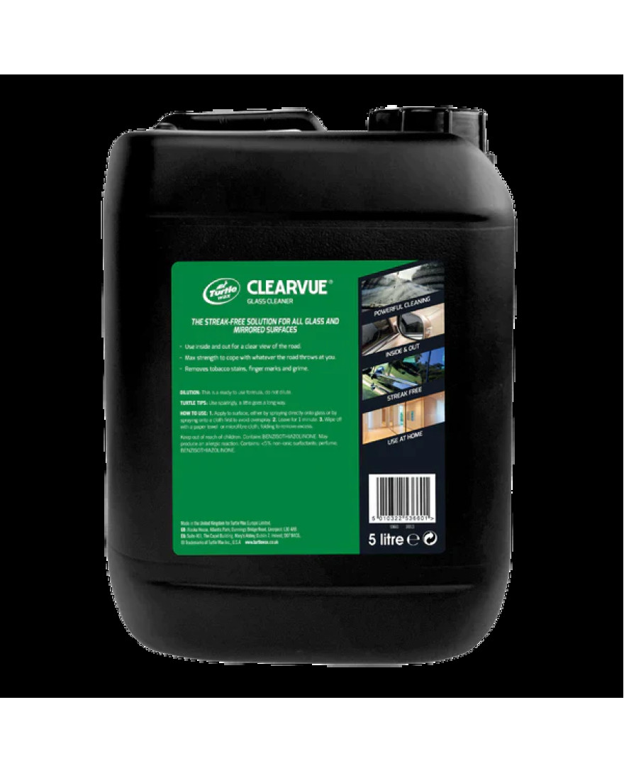 TURTLE WAX CLEARVUE GLASS CLEAN 5LTR X1 EN